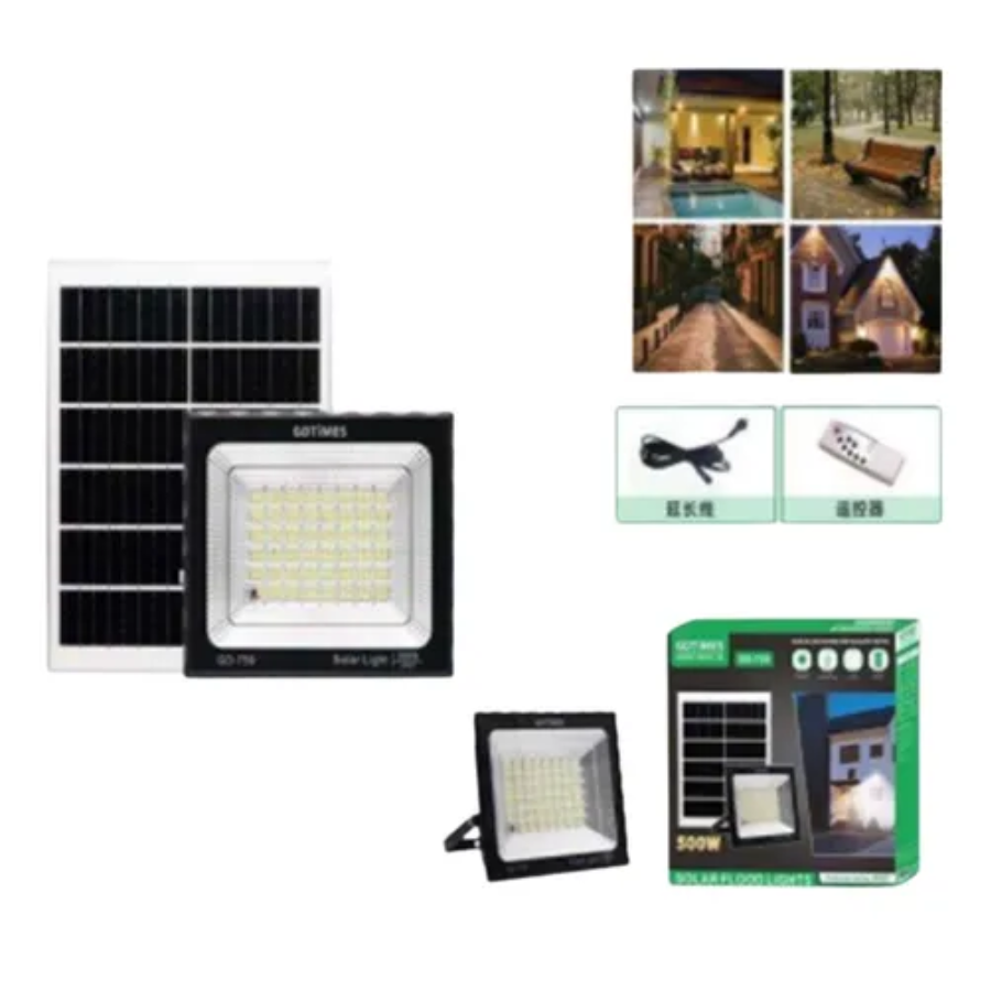 LAMPARA CON PANELSOLAR 500W GDTIMESGD759